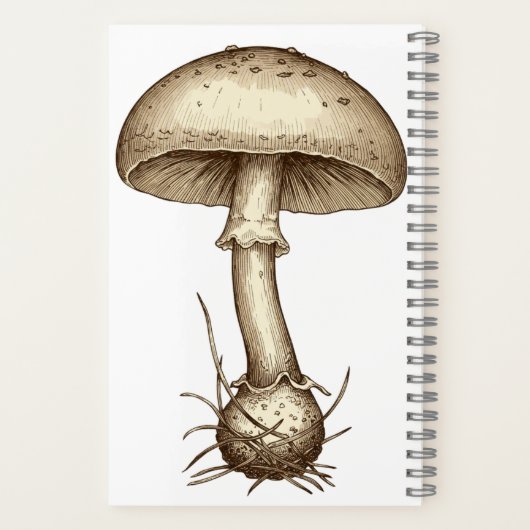 Vintage Mushrooms Notitieboek (Achterkant)