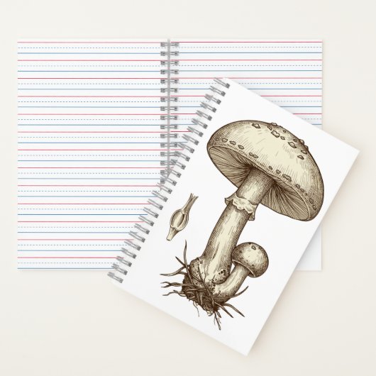 Vintage Mushrooms Notitieboek (Binnen)