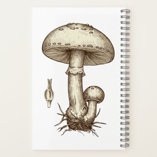 Vintage Mushrooms Notitieboek (Achterkant)