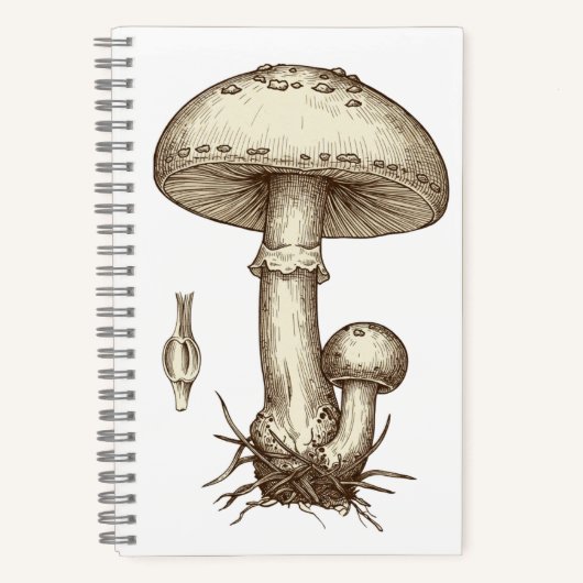 Vintage Mushrooms Notitieboek (Voorkant)