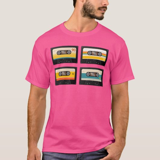 vintage music cassette boy t-shirt (Voorkant)