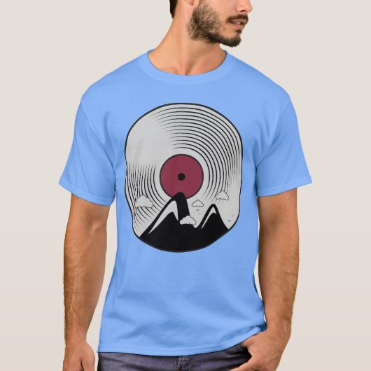 vintage music montain friends t-shirt (Voorkant)