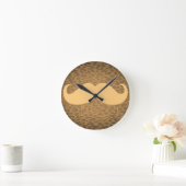 Vintage Mustache op de luipaard Ronde Klok (Huis)
