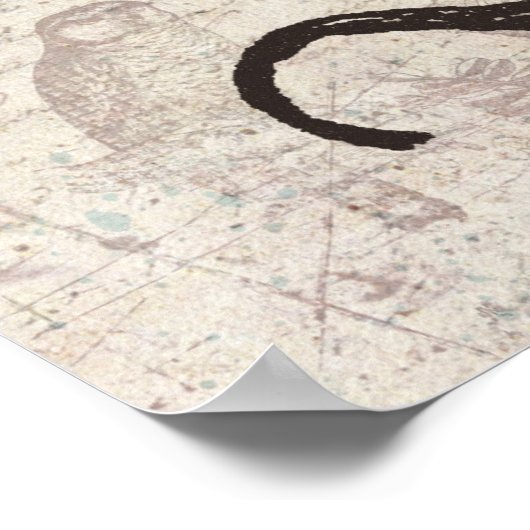 Vintage Mustache Poster (Hoek)