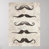 Vintage Mustache Poster (Voorkant)