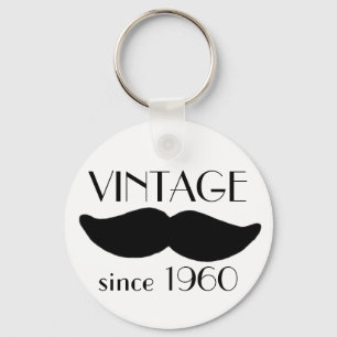 VINTAGE Mustache Sleutelhanger