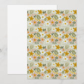 Vintage Muted Floral Botanical Seamless Pattern Kaart (Voorkant / Achterkant)