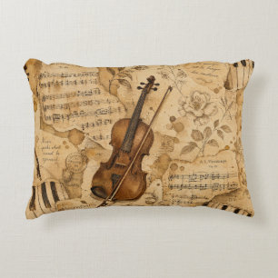Vintage Muziek Accent Kussen