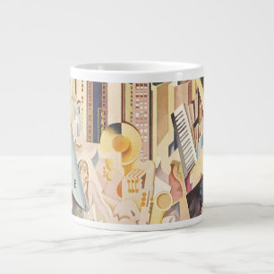 Vintage muziek, Art Deco Jazz, Rhapsodie in Blauw Grote Koffiekop
