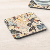 Vintage muziek, Art Deco Jazz, Rhapsody in Blue Bier Onderzetter (Linkerzijde)