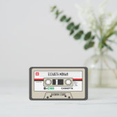 Vintage muziek Cassettebandje Visitekaartje (Staand voorkant)