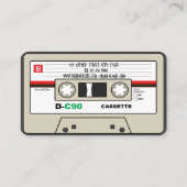 Vintage muziek Cassettebandje Visitekaartje (Achterkant)
