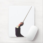 Vintage muziek, Dirigentenhand die een dirigeersto Muismat (Met muis)