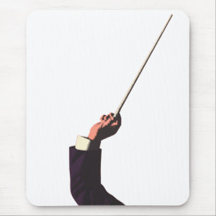 Vintage muziek, Dirigent's hand die een dirigeerst Muismat