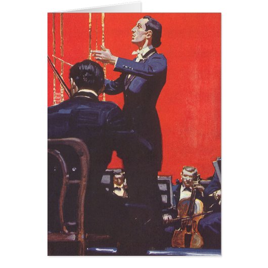 Vintage muziek, een orkest dirigeren (Voorkant)