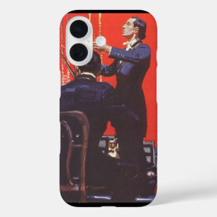 Vintage muziek, een orkest dirigeren iPhone 16 hoesje