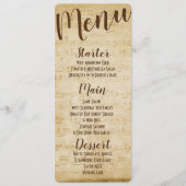 Vintage Muziek Menu (Voorkant)