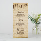 Vintage Muziek Menu (Staand voorkant)