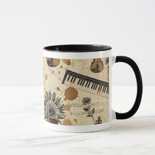 Vintage Muziek Mok (Rechts)