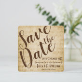 Vintage Muziek Save The Date Kaart (Staand voorkant)