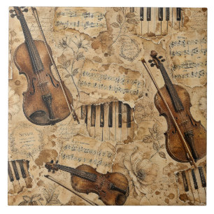 Vintage Muziek Tegeltje