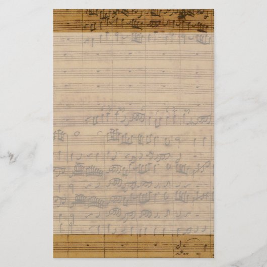 Vintage muziek van Johann Sebastian Bach Briefpapier (Voorkant)