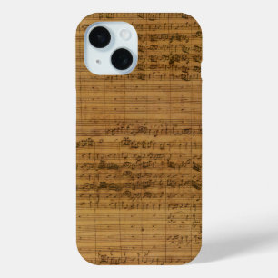 Vintage muziek van Johann Sebastian Bach iPhone 15 Case