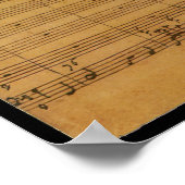 Vintage muziek van Johann Sebastian Bach Poster (Hoek)