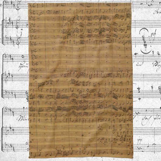 Vintage muziek van Johann Sebastian Bach Theedoek