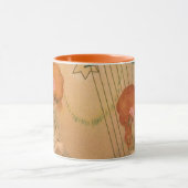 Vintage muziek Victoriaanse engel musici Fluit Har Mok (Midden)