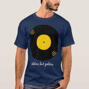 Vintage muziek vinyl retro meisje t-shirt