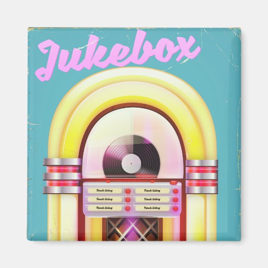 Vintage Muziekautomaat Magneet (Voorkant)