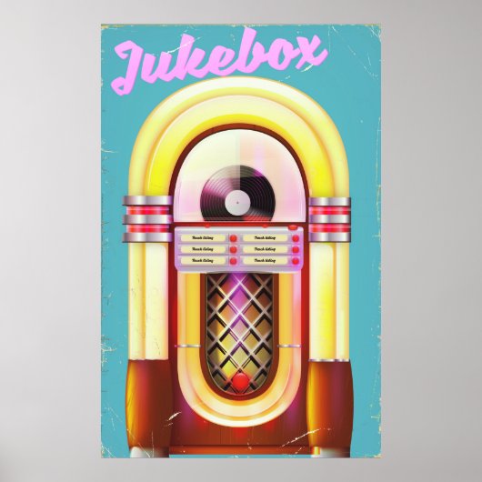 Vintage Muziekautomaat Poster (Voorkant)