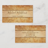 Vintage Muzieknoten Elegant musical Visitekaartje (Voorkant / Achterkant)