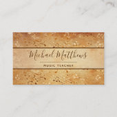 Vintage Muzieknoten Elegant musical Visitekaartje (Voorkant)