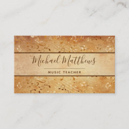 Vintage Muzieknoten Elegant musical Visitekaartje