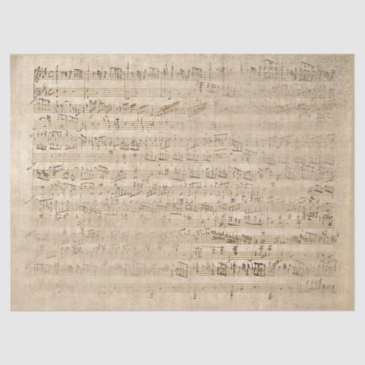 Vintage muziekplaat Antiek oud perkament Tissuepapier (Voorkant)