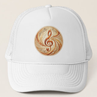 Vintage Muziektreble Clef Trucker Hoed - Klassiek Pet