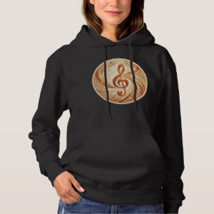 Vintage Muziektrioon Hoodie - Artistieke Sleutel