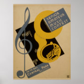 Vintage Muziekwedstrijd Poster (Voorkant)