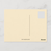 Vintage muzikaal engelensilhouet briefkaart (Achterkant)