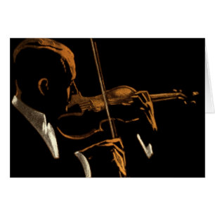 Vintage muzikant, violist die vioolmuziek speelt