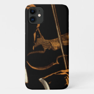 Vintage muzikant, violist die vioolmuziek speelt iPhone 11 hoesje