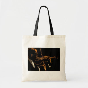 Vintage muzikant, violist die vioolmuziek speelt tote bag