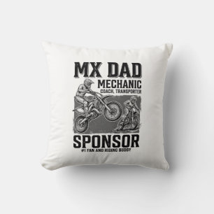 Vintage MX papa-motocross-ontwerp voor T-shirt voo Kussen