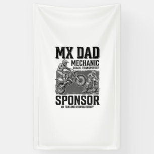 Vintage MX papa-motocross-ontwerp voor T-shirt voo Spandoek