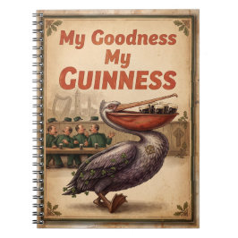 Vintage "My Goodness My Guinness" Spiraalschrift  Notitieboek