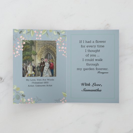 Vintage My Love Valentijn Feestdagen Kaart (Binnen)