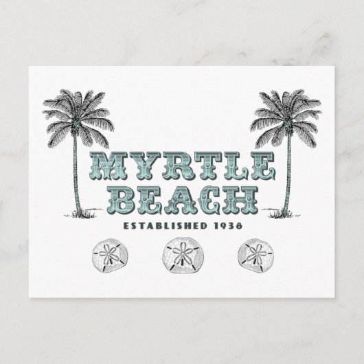 Vintage Myrtle Beach South Carolina Est 1938 Briefkaart (Voorkant)