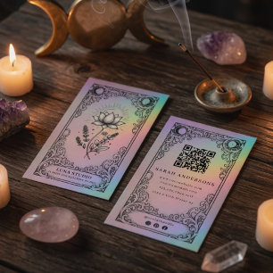 Vintage Mysterieuze Hemelbloem Wellness Visitekaartje